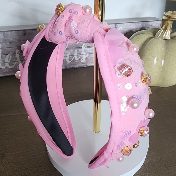 💜 Accessories - Embellished Pink Headband